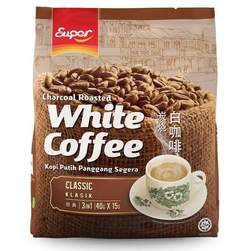 SUPER Charcoal Roasted 3in1 White Coffee Classic 40gx15s